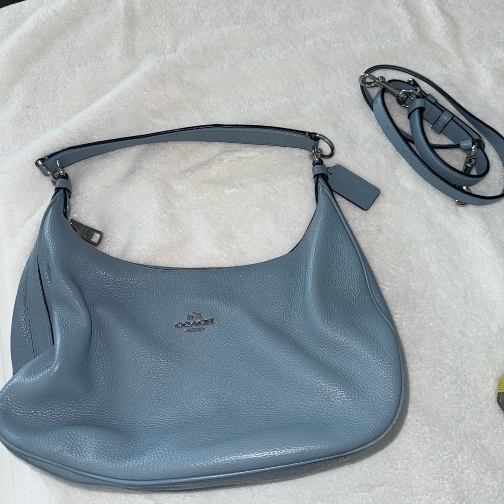 Coach Blue Leather Hobo Bag